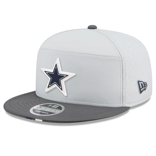 New Era Men's Gray/Graphite Dallas Cowboys 2025 NFL Training Camp Split Panel 9FIFTY Snapback Hat