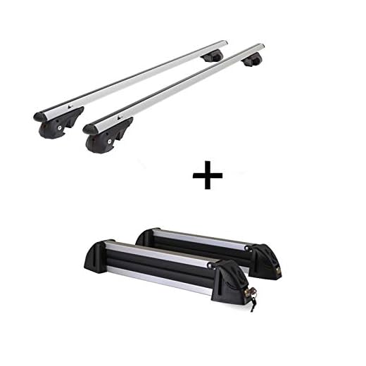 vdp Baca VDP004 L + Soporte para esquí/Snowboard/esquís de Aluminio 4 Pares Audi A4 Avant 8E/B7 04-'08