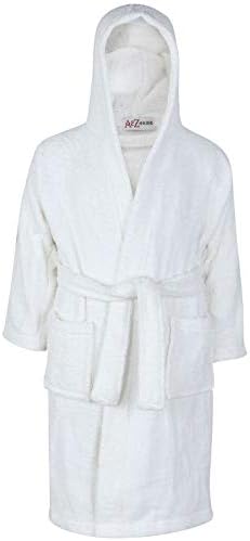 A2Z 4 Kids Unisex Terry Towel Beach Bathing Swimming Surfing Bathrobe 100% Cotton Robe Towelling Dressing Gown Soft Hooded Towelling Robe Girls Boys Age 2-13 Years