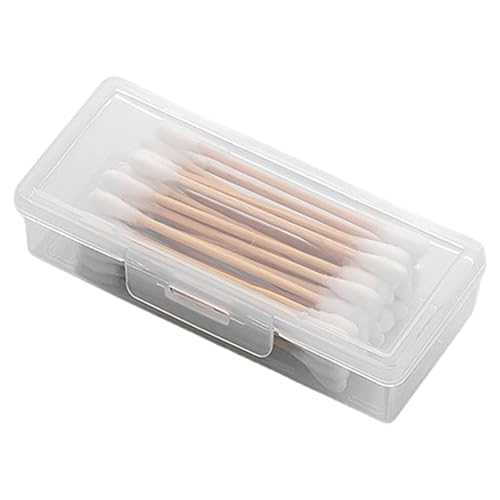 Conteneur De Cotons-tiges,Boîte De Rangement Pour Cotons Tiges De Voyage,boîte De Rangement Rectangulaire En Plastique Transparent Avec Couvercle,Convient...