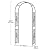DWVO Metal Garden Arch, 86" H Outdoor Lawn Arbor for Climbing Plants, Roses, Vines, Wedding Archway Party Decor for Lawn, Patio, Backyard