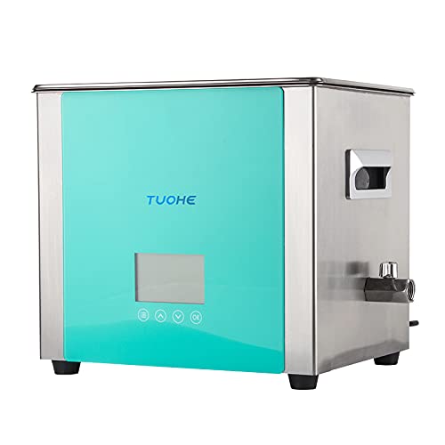 Intelligent Mute Ultrasonic Cleaner 3.5L with 4.3inch LCD Timer and Heater 304 Stainless Steel for Jewelry Rings Diamond Watch Glasses Air Conditioning Switch Small Parts Cleaning