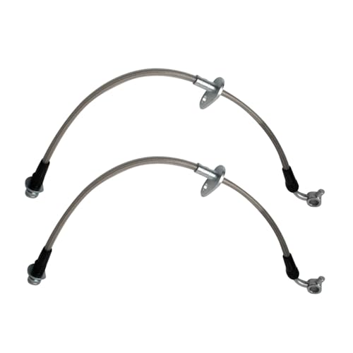 Image of TRQ Rear Performance Brake Hose Set Compatible with 2002-2004 Honda CR-V
