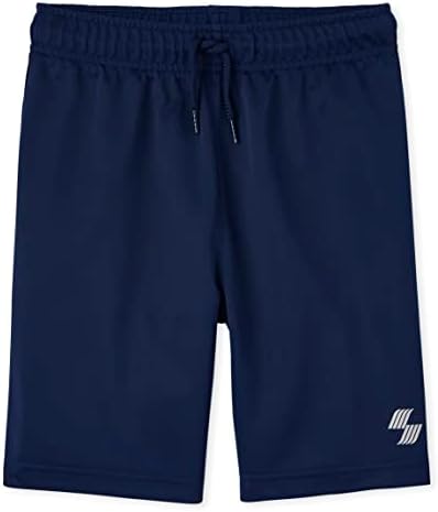 The Children's Place Boys Athletic Basketball Shorts, 3 Pack, Black/Grey/Blue 3 Pack, Small US - 4