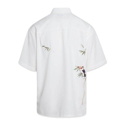 Bamboo Cay Men's Short Sleeve Flying Parrots or in Golf We Trust Embroidered Camp Shirts2