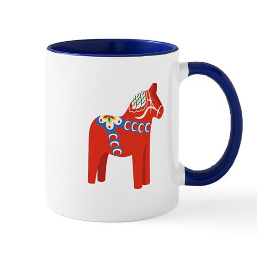 CafePress Swedish Dala Horse Mugs 11 oz (325 ml) Ceramic Coffee Mug