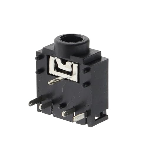 Conector estéreo de 3,5mm PJ307 negro de 10 piezas para jack de audio de auriculares
