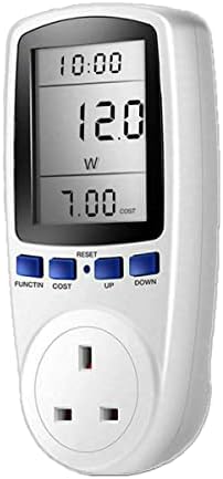 Electricity Usage Monitor, Electricity Power Consumption Meter Energy Monitor Timer Plug Watt kwh Analyzer Plug-in with LCD Display for Home Hotel