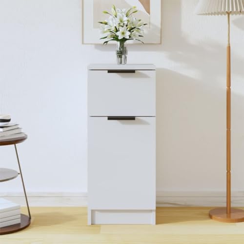 CCCINER Aparador de Madera contrachapada Blanco 30x30x70 cm,Aparador Multifuncional de diseño Minimalista: Almacenamiento Amplio para Cualquier habitación Armarios y Almacenamiento, Aparadores