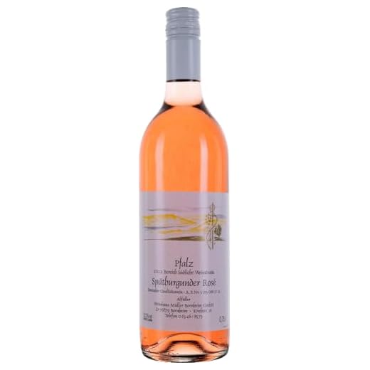 Weinhaus Müller Bornheim Spätburgunder Rosé lieblich 0,75 L, 6er Pack Sommerwein Pfalz