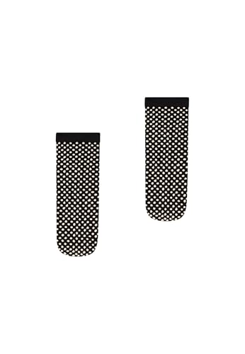 Wolford Satin Touch Dots Socks For Women No Show Iconic Sheer-Opaque Design Elegant Three-Dimensional Dot Effect Soft Cuffs3