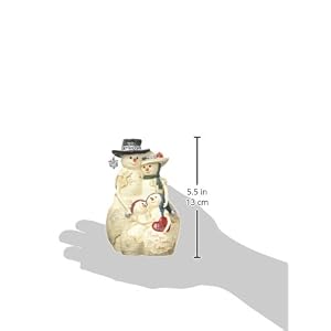 Pavilion Gift Company BirchHeart 5-Inch Tall Snowman Family, Reads Love Holds a Family Close, White Pavilion Gift Company BirchHeart 5 Inch Tall Snowman Family Reads Love Holds a Family Close White