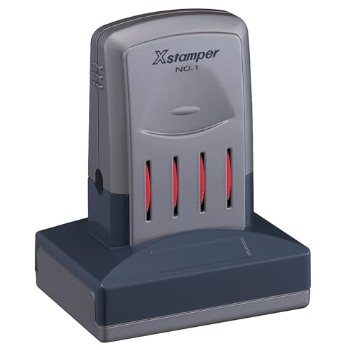 Xstamper ECO-GREEN 66211 VersaDater Message Dater, 2 1/8 x 1 5/16, RECEIVED, Blue/Red