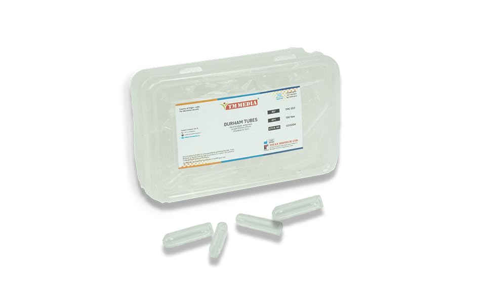TM Media DURHAM TUBES Neutral glass, autoclave, Length:25mm-27mm, Diameter:6-7mm (Pack size 1X100 nos.) | Microbiological Lab Consumables (B0BNXFKL3M) Amazon Price History, Amazon Price Tracker
