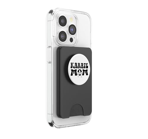 Cinturón Blanco Karate Mom PopSockets PopWallet para MagSafe tarjetero móvil 4