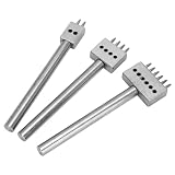 QCSTORE Abstandslocher-Set, 3 Stück, Langlebige Stahl-Leder-Lochstanzer