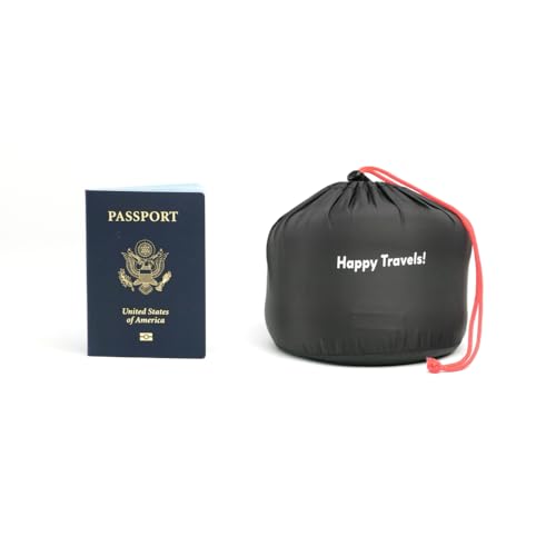 Image of C CUSHION LAB Travel Pillow, Award-Winning Patented Ergonomic Design for Chin & Neck Support Memory Foam Neck Pillow, Compact Airplane Pillow for Traveling, Flight, Car (Bold Red, Medium)
