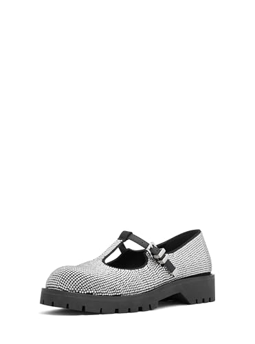 Michael Kors Women's Darrington Mary Jane Flat, Black/Hot Fix, 9
