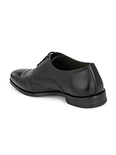 Image of San Frissco Men's Formal Shoes Leather Brogues Lace Up Footwear Cushioned Footbed with TPR Sole Lightweight, Flexible and Stylish for Office, Wedding, Parties and Dailywear