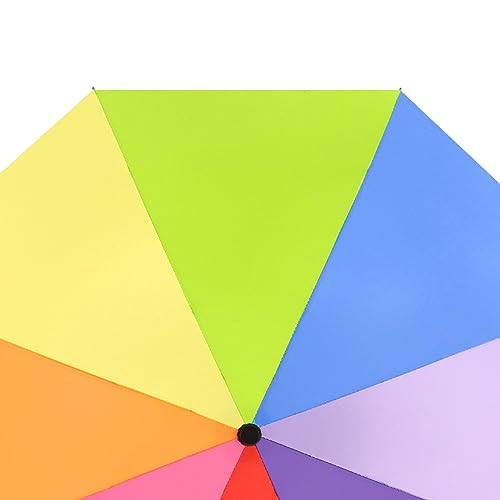 Image of Tinsow 8 Rib Rainbow Umbrella Portable LGBT Pride Umbrella Collapsible, Compact and Durable, Lightweight and Cute Travel Rainbow Umbrella For June Pride Month