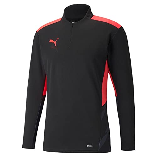 Sudadera de hombre PUMA Individualcup Mock Neck negra talla M con cremallera un cuarto casual