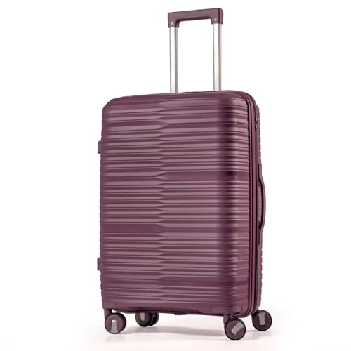 Mala De Viagem Média 23Kg Polipropileno Rodas Duplas 360 Fibra Rígida Leve Resistente Para...