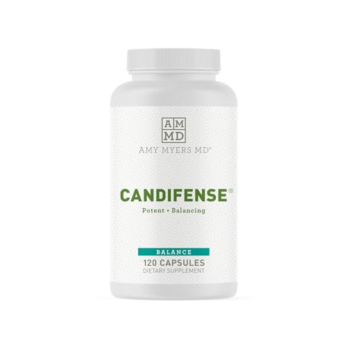 Amy Myers MD Candifense Candida Overgrowth Supplement - Digestive Enzymes for Digesting Fiber - Gut Care for a Balanced Microbiome - Gluten-Free, Dairy-Free & Non-Soy - 120 Capsules (60 Servings)