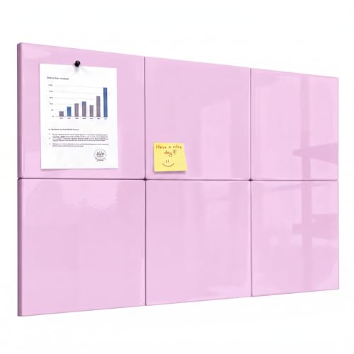 Comix Magnetic Whiteboard, 6 Pack Magnetic Whiteboard for wall, Pink