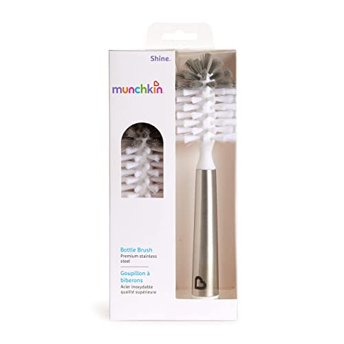 Munchkin® Shine™ Stainless Steel Bottle Brush And Refill Brush Head #TOP7