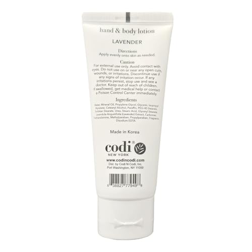 Generic CodiNCodi Hand & Body Lotion – Lavender 750 ml Bottle and 2 Tubes – Professional Size Moisturizer with Natural Extracts – Hydrating, Non-Greasy Formula for All Skin Types