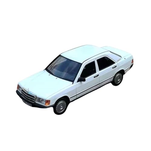 Modelos A Escala 1:18 para Mercedes-Benz Big Ben 190E Modelo Coche Aleación Retro Completamente Abierto Adornos Coleccionables Sorpresa Modelo De Metal Fundidos A Presión(White)