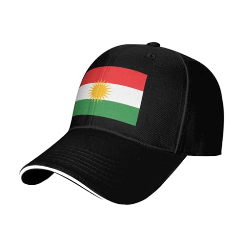 Flagge Kurdistans Unisex Baseballkappe Atmungsaktiv Snapback Kappe Mode Baseballmütze Für Laufen Wander Kletter