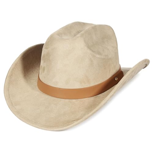 Chapeau de cowboy élégant finitions daim de qualité supérieure