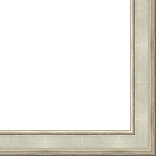 CountryArtHouse Picture Frame Moulding (Wood) 100ft Bundle - Traditional Silver Finish - 3.375