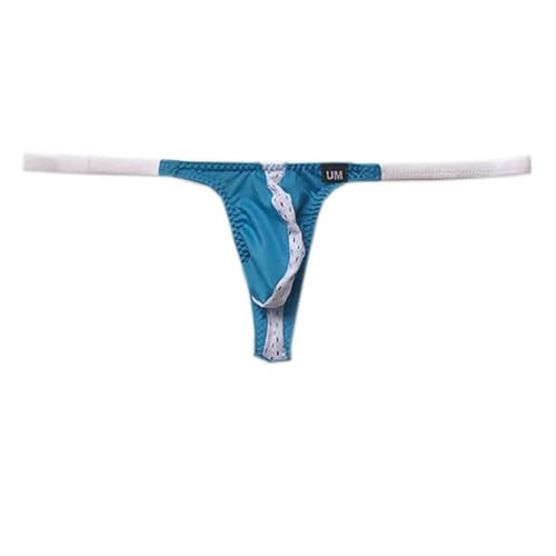 Men's Colorblocking Breathable Mesh Comfort Low Rise G-String Thongs Underwear3