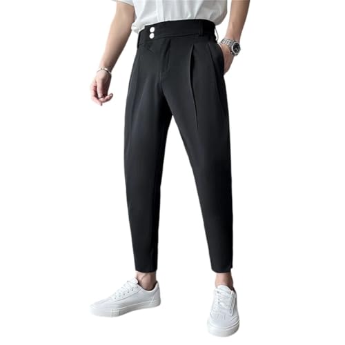 Men's Casual Harem Trousers Korean Style Big Size Spandex Baggy Plus Cotton Pants