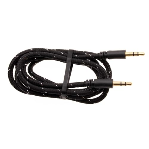 Cable Auxiliar 3.5mm Trenzado Negro 1 metro
