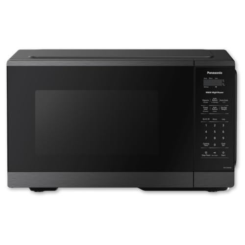 Panasonic Countertop Microwave Oven, 900W, 0.9 Cu. Ft., Sensor Cook and Reheat, 10 Power Levels, Auto Defrost, Keep Warm, Child Lock, Black Stainless Steel - NN-SB44QS - image 1
