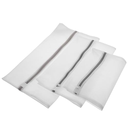 LOLIPPYY 3 piezas Malla para Lavar Ropa Lavadora con Cremallera Resistente Protección para Ropa Delicada y Accesorios Pequeño Mediano y Grande Reutilizables para Uso Doméstico y