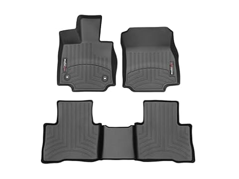 WeatherTech Dopasowane wykładziny podłogowe do Toyota RAV4 Hybrid, Venza - 1. i 2. rząd (441516-1-3), czarne