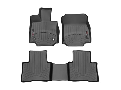 WeatherTech Dopasowane wykładziny podłogowe do Toyota RAV4 Hybrid, Venza - 1. i 2. rząd (441516-1-3), czarne