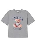 Camiseta De Manga Corta Springfield Teddy Bear Short Sleeve T-Shirt Camiseta De Manga Corta, Gris, S Mujer