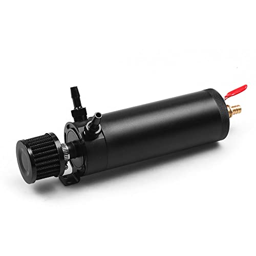 Dyno Racing BX102246-BK Universal Billet Aluminum Baffled 2-Port New Long 750Ml Oil Catch Can Tank thumb #4