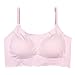 Produktbild Damen Unterwäsche Einfarbig Bustier Ohne Bügel Spaghetti-Träger Yoga Schlaf Sport BH Pink XL