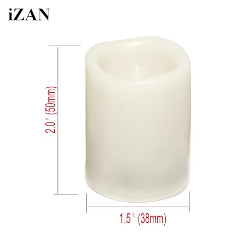 Image of iZAN 6PCS Multi Color Changing Flameless Battery Operated LED Votive Candles with Remote Flickering Electric votives for Halloween Christmas Home Party Wedding Decors 1.5 inchx2 inch Batteries Included