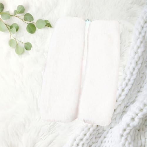 Winter Warm Fingerless Gloves Half Finger Gloves for Cycling Sports Cold Weather (2 Pack)- White4