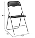 HAEST - Klappstühle 2er Set, Klappstuhl gepolstert mit Metallrahmen & Kunstleder, platzsparend, bis 100 kg belastbar, Ideal als Küchenstühle & Gartenstühle, Silber-Schwarz