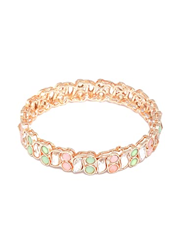 Women's Set of 2 Coloured Stones Bangles, Elegant Gift