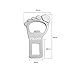 2 Pack Bottle Openers, Metal Seat Belt Buckle Clip Multipurpose Fit on your Keychain