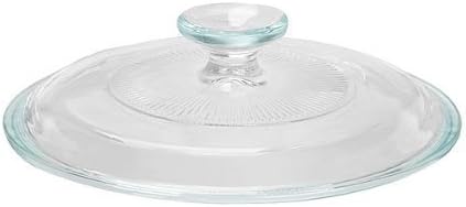 CORNINGWARE French White 1-1/2-qt Fluted Round Glass Cover